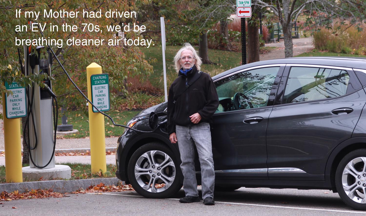 Daryl Warner at EV charging station